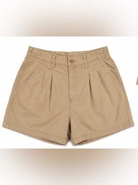 Vintage Essentials Style Khaki Pleated Shorts – Size 10